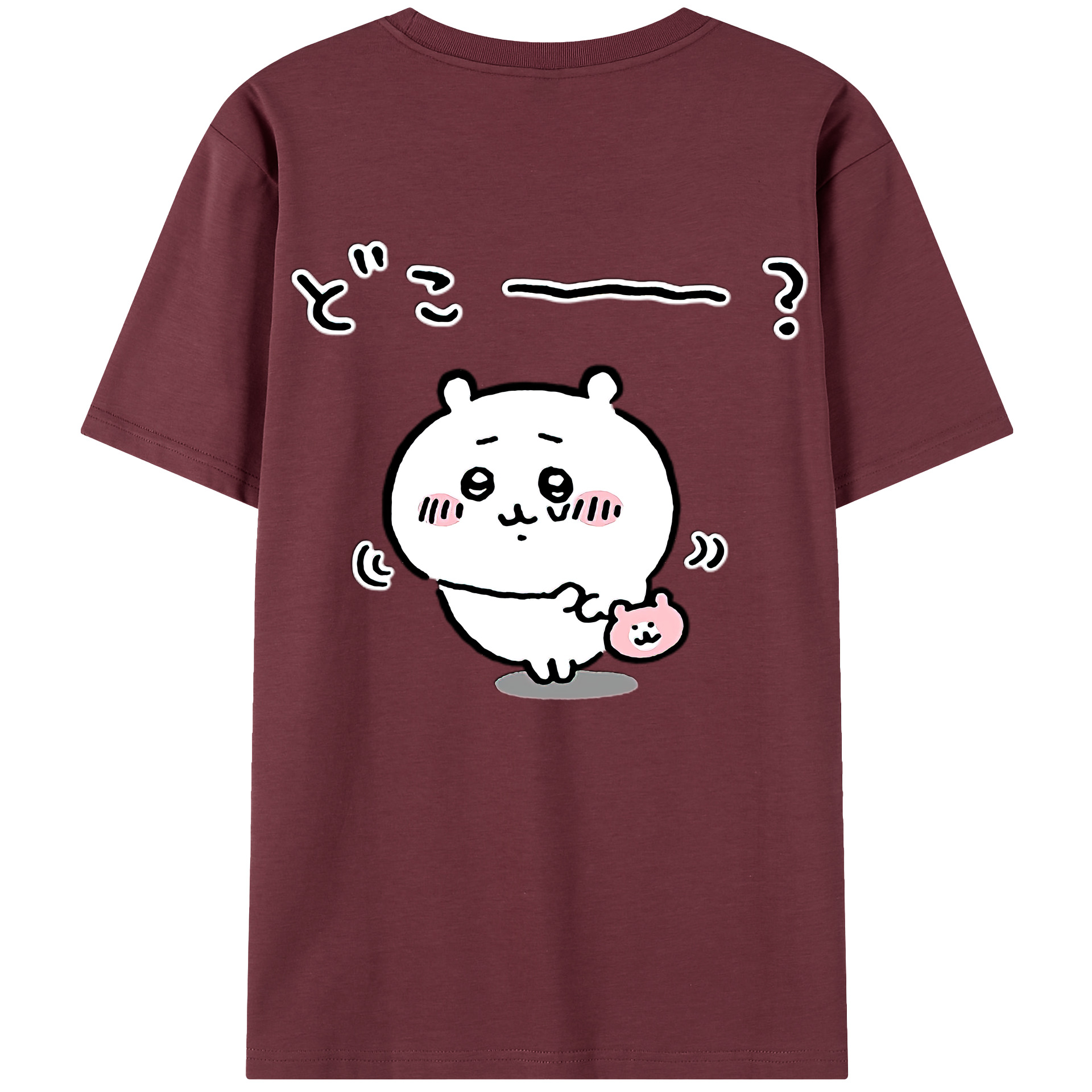 （画像用） ちいかわ ちいかわ Chii-kawa chiikawa 綿100％半袖Tシャツ（背面プリント）